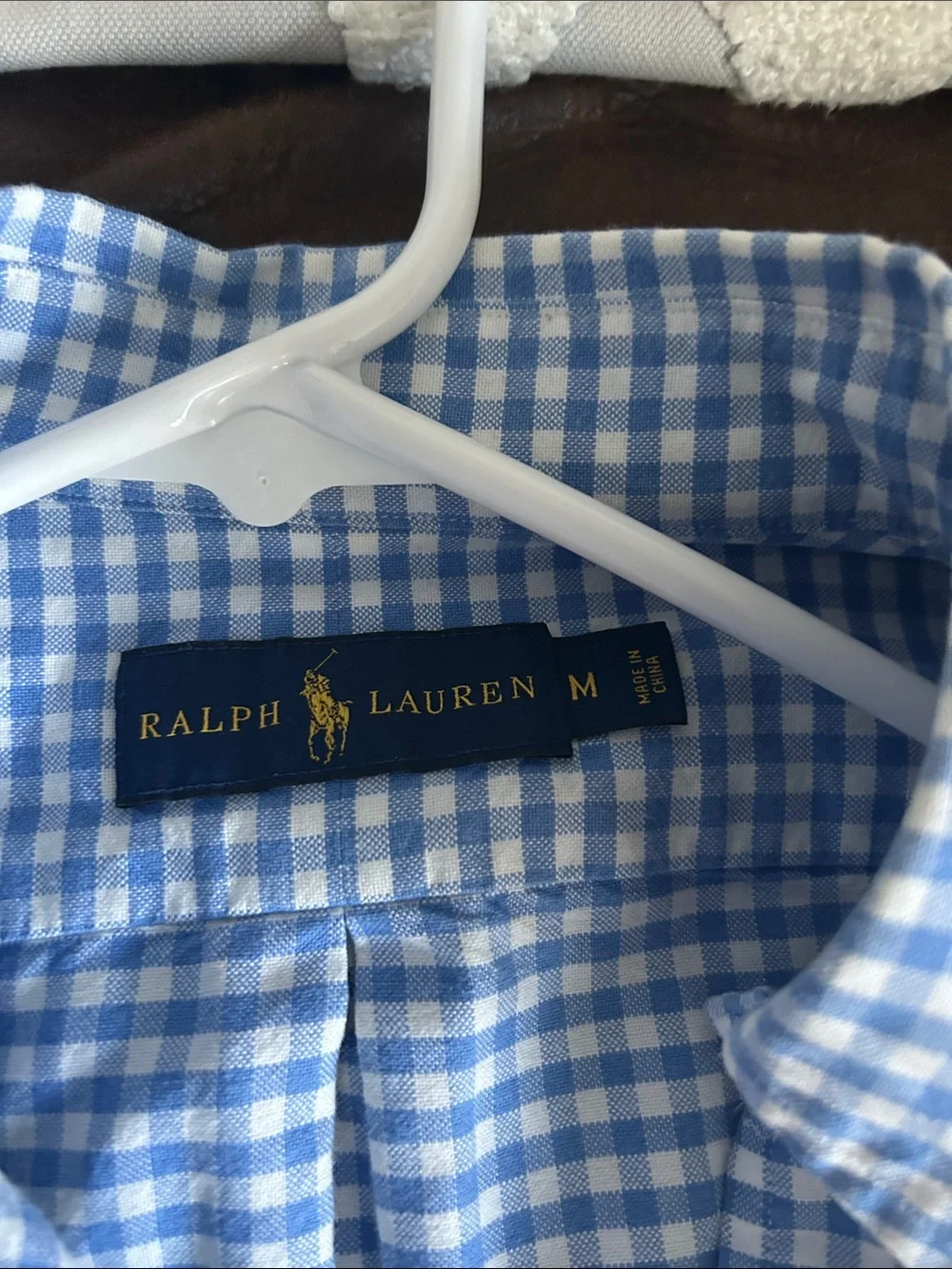 Polo by Ralph Lauren Light Blue & White Gingham Button-Down Shirt